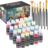 Akryyliväripakkaus Nassau Fine Art 24 x 59 ml + 12 sivellintä