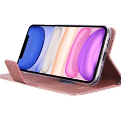 Lompakkolaukku Mobia iPhone 11 ruusukulta