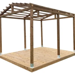 Pergola Patio Terassit 3x3 harjakattoinen, kestopuu