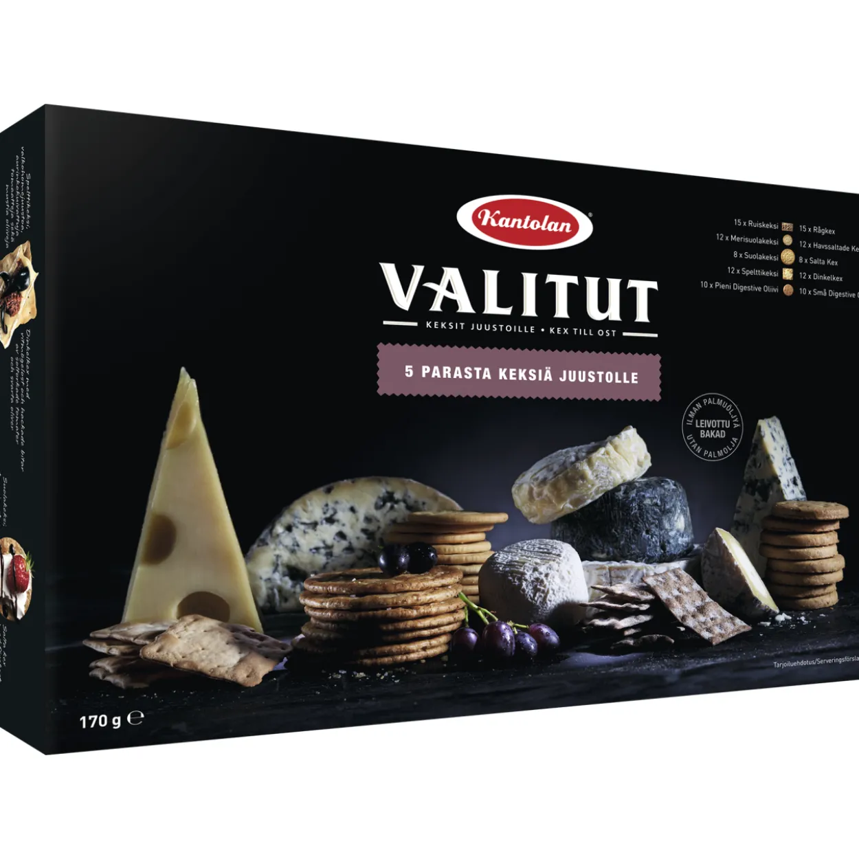 Suolakeksilajitelma Kantolan Valitut 170 g 5 parasta