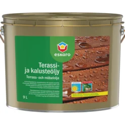 Terassi- ja kalusteöljy Eskaro 9 l musta