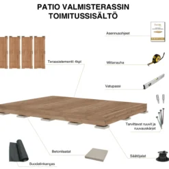 Valmisterassi 3x4 Patio Terassit Classic kestopuu